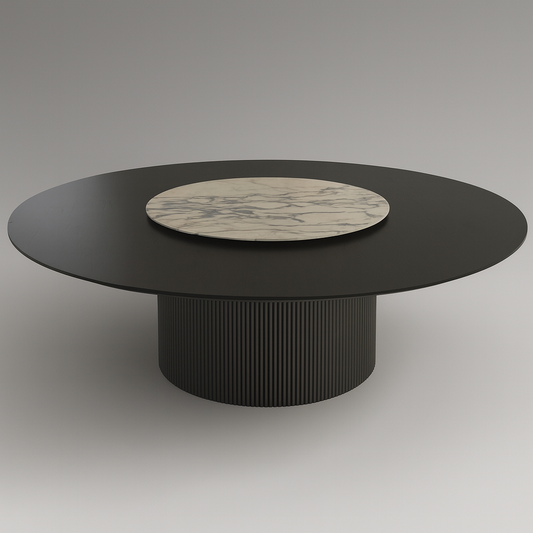 T2004 Runder Esstisch mit Marmordetail