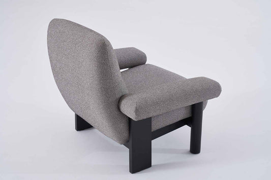 A1208 Schlichter Grauer Sessel