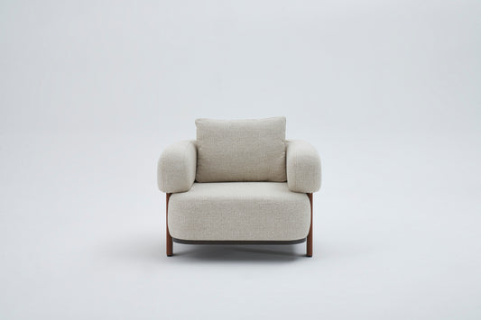 A1209 Eleganter Creme Sessel