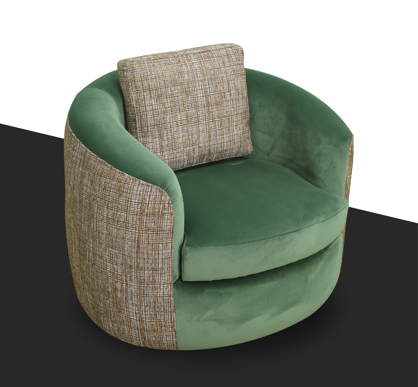 A2016 Samtiger Sessel in Smaragdgrün