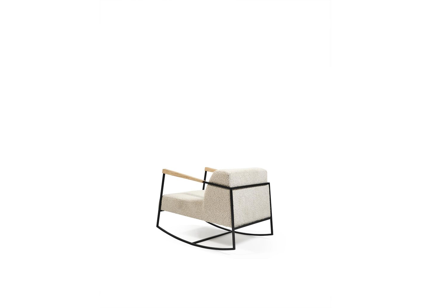 Loungesessel mit flachem Metallfuss und breitem Sitz – Ahié