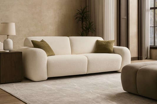 S0703 Gemütlichs Bouclé-Sofa