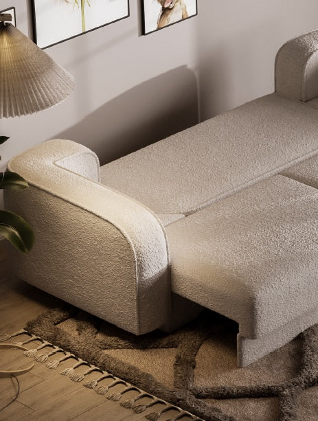 2-Sitzer Sofa mit sichtbar aufgebauter Polsterung