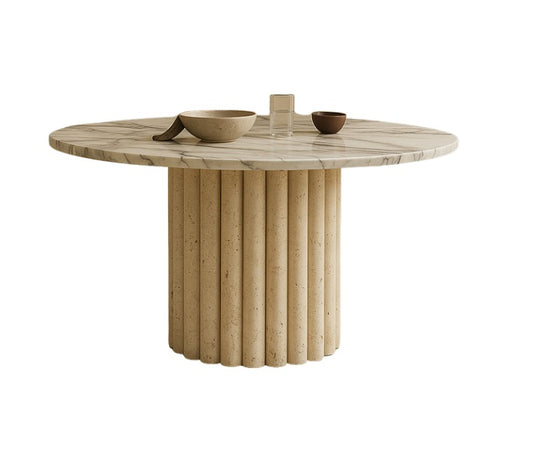 T2021 Runder Esstisch in Beigeton