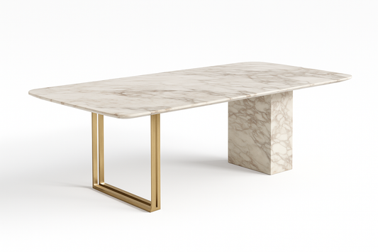 T2033 Esstisch mit Metalldetail