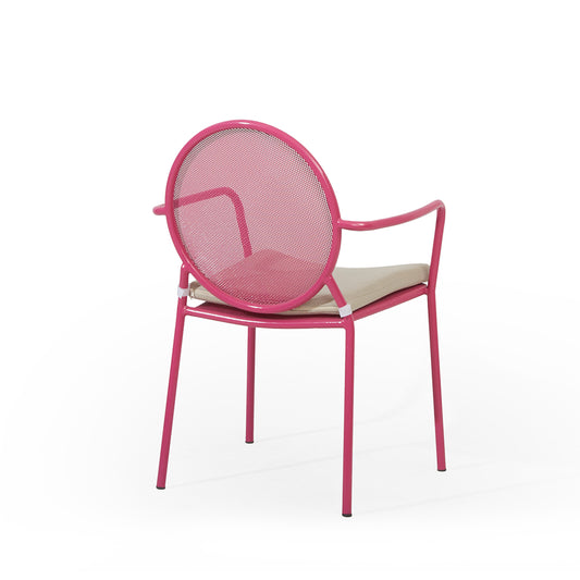 C0202 Rosa Metall Stuhl