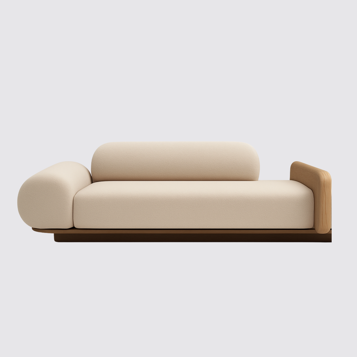 S2038 Sofa mit Holzdetail