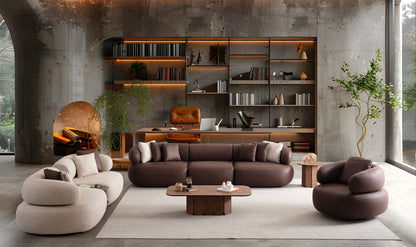 4-Sitzer Sofa mit ruhig geführter Rückenpolsterung – Ahié