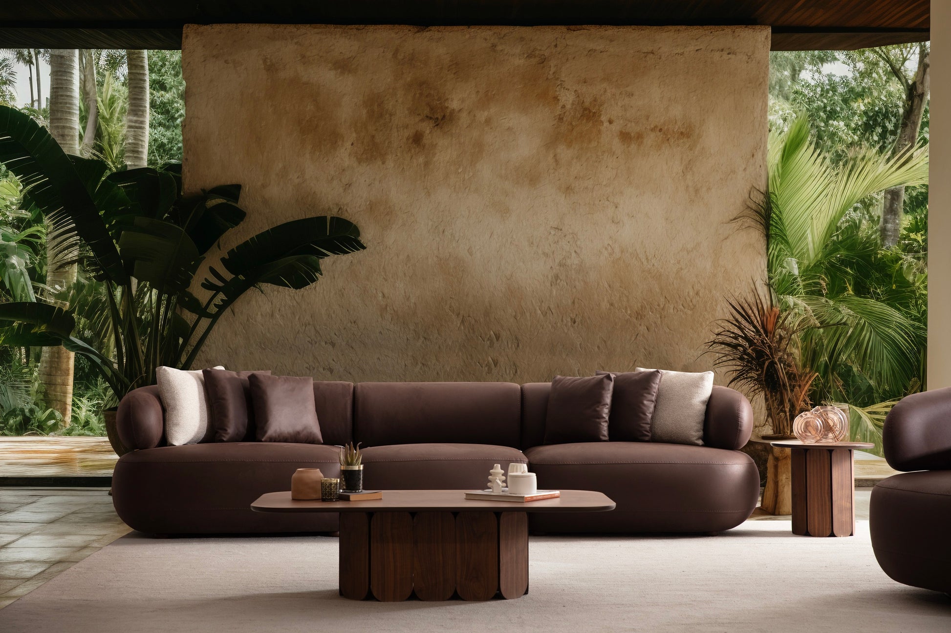 4-Sitzer Sofa mit ruhig geführter Rückenpolsterung – Ahié