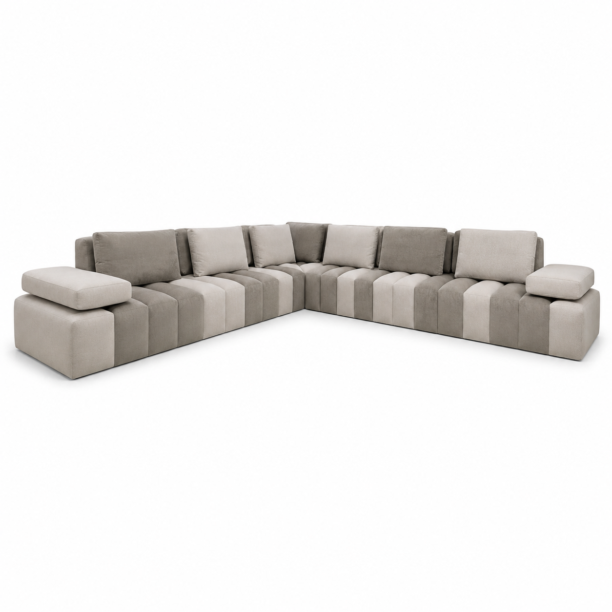 Ecksofa mit Lounge-Polsterung – Hellgrau
