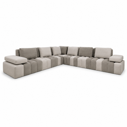 Ecksofa mit Lounge-Polsterung – Hellgrau