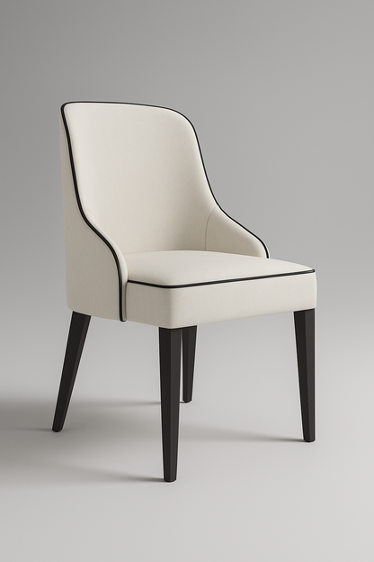 C2010 Eleganter Stoffstuhl mit feiner Linienführung