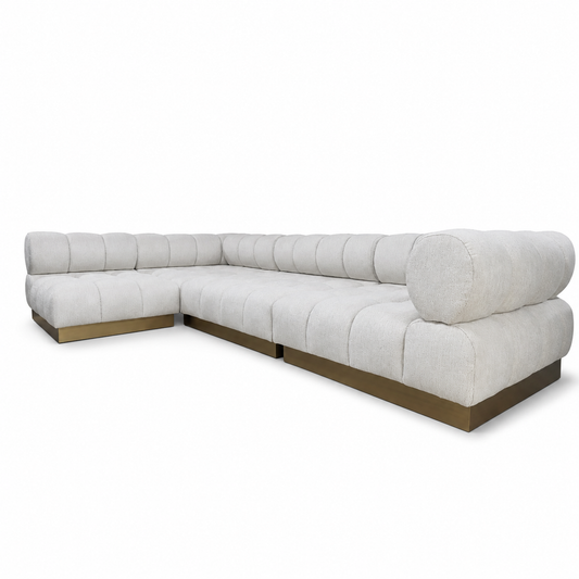 Ecksofa mit weicher Polsterkante