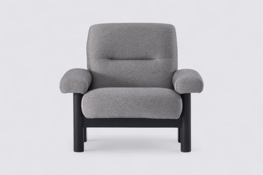 A1208 Schlichter Grauer Sessel