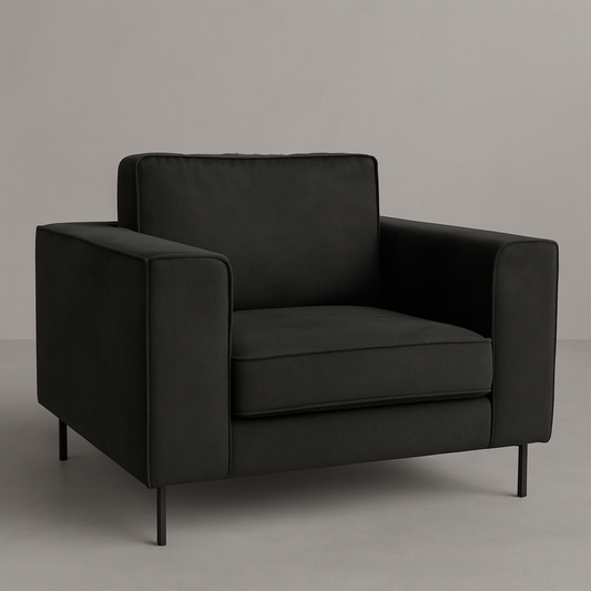 A2007 Schwarzer Stoffsessel