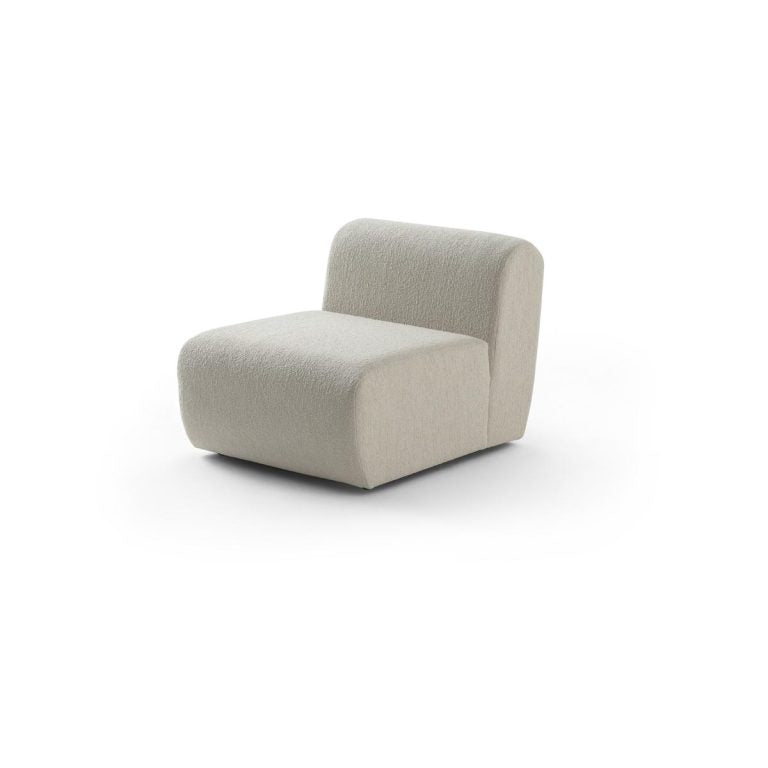 Modularer Loungesessel mit weichem Quaderpolster – Ahié