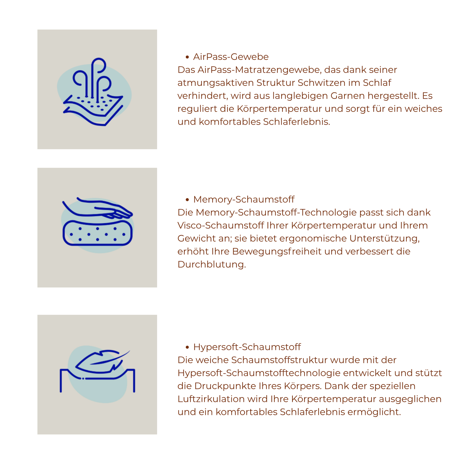 Federkernmatratze klare Liegefläche kaufen – Ahié.ch