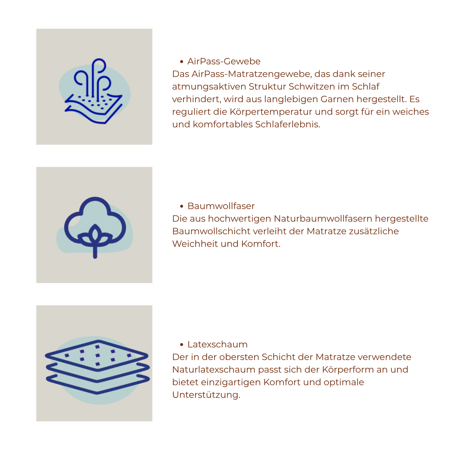Komfortmatratze weiche Obersteppung kaufen – Ahié.ch