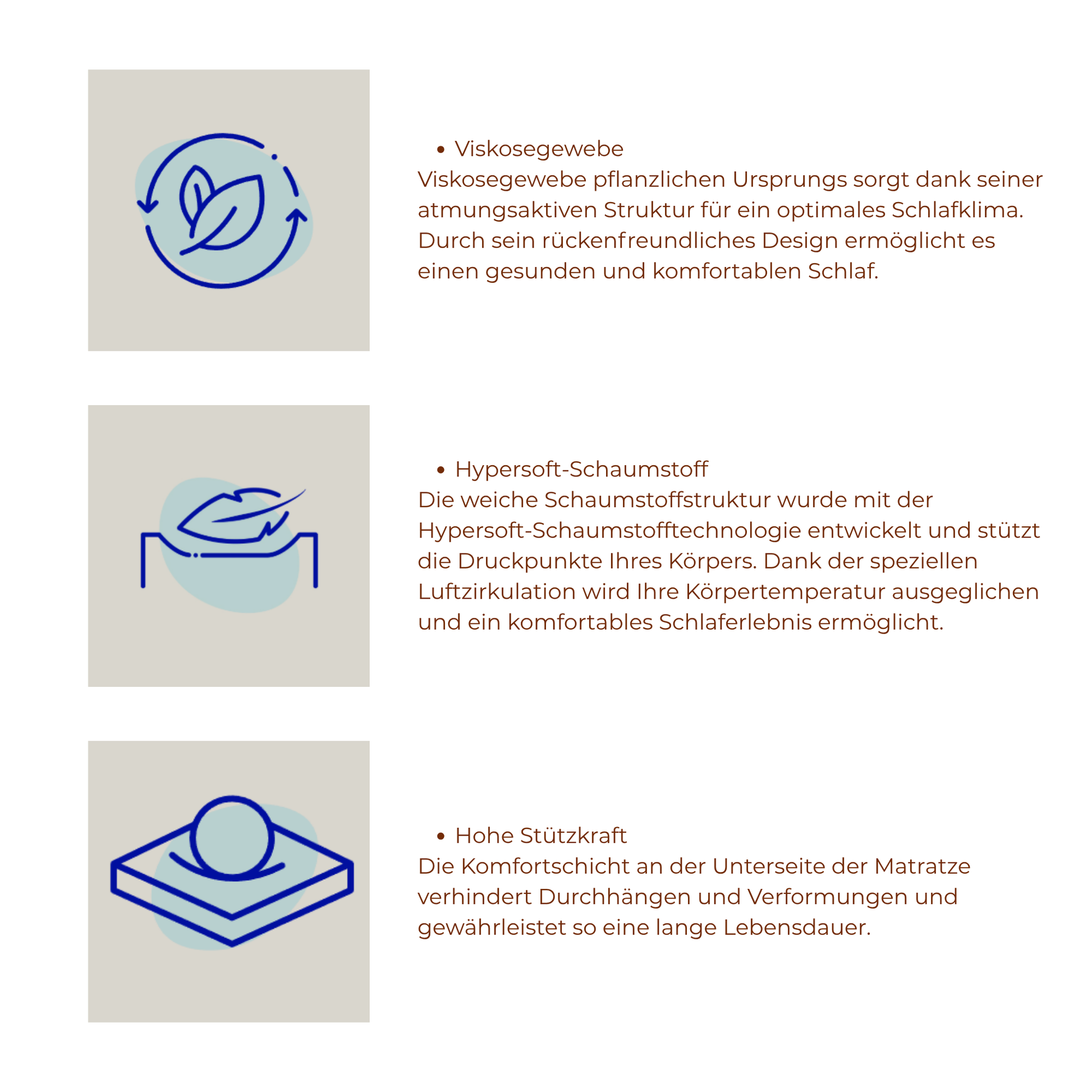 Doppelmatratze mit tiefer Steppung kaufen – Ahié.ch