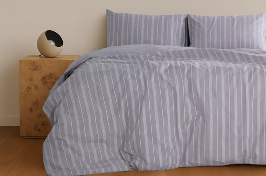 Bettwäsche Leinenoptik Grau Baumwolle Schlafzimmer Schweiz – Ahié