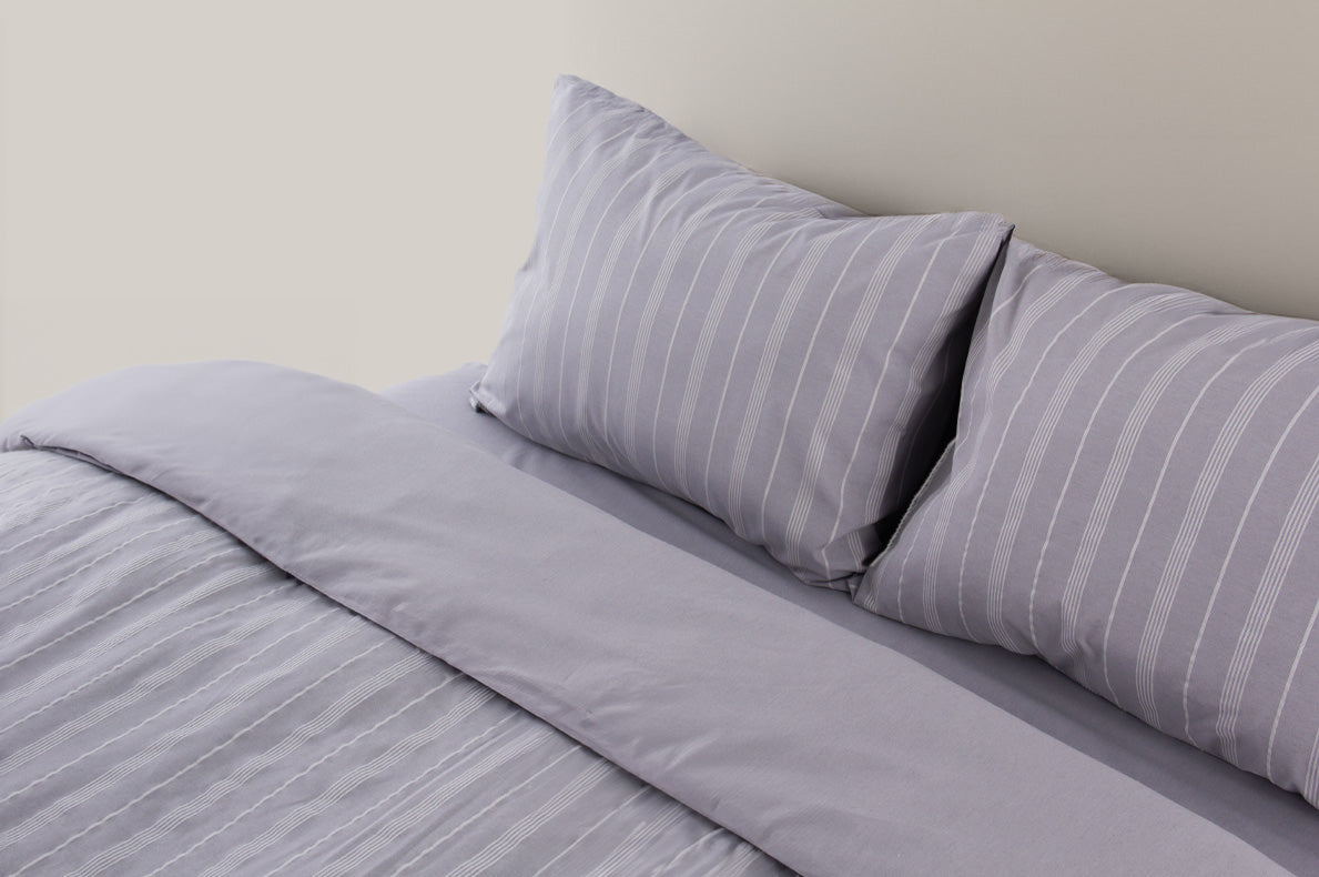 Bettwäsche Leinenoptik Grau Baumwolle Schlafzimmer Schweiz – Ahié