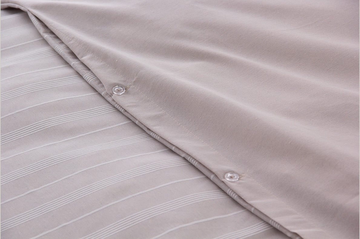 Bettwäsche Leinenoptik Beige Baumwolle Schlafzimmer Schweiz – Ahié
