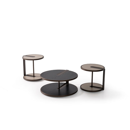 Couchtisch-Set Echtholzfurnier mit Metallbeinen – CT2402 – Ahié