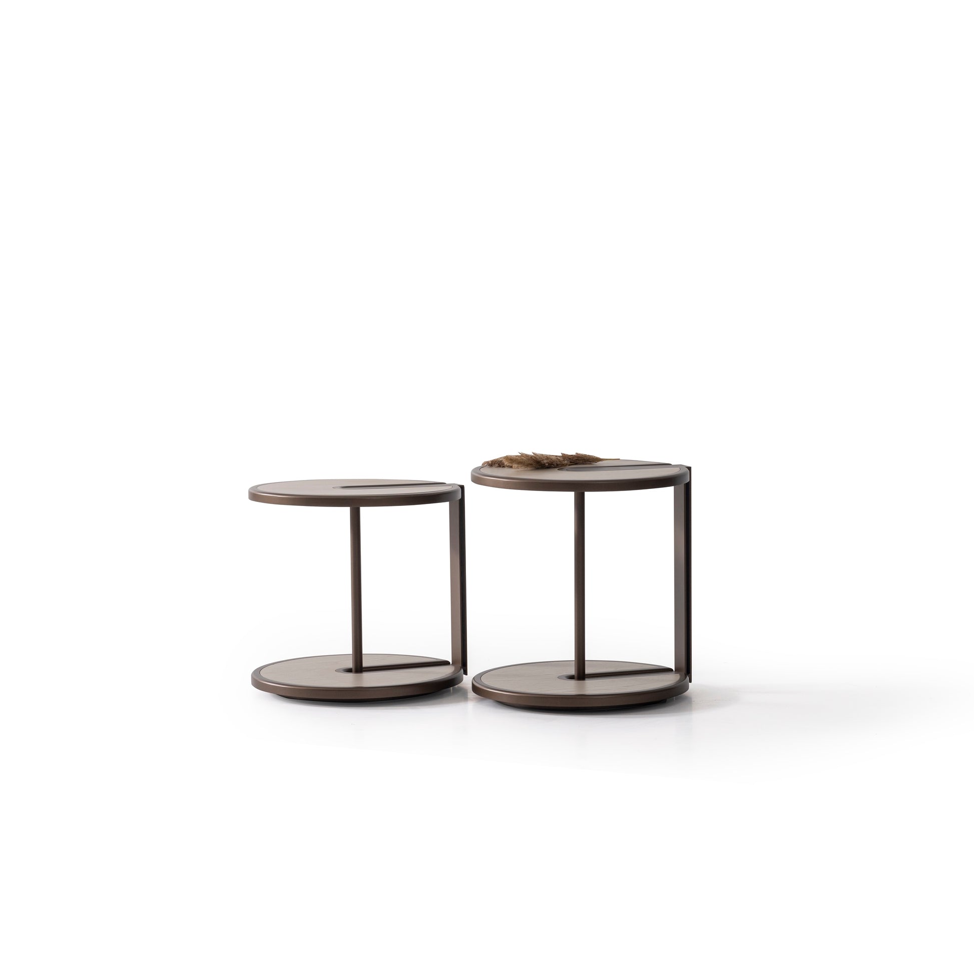 Couchtisch-Set Echtholzfurnier mit Metallbeinen – CT2402 – Ahié
