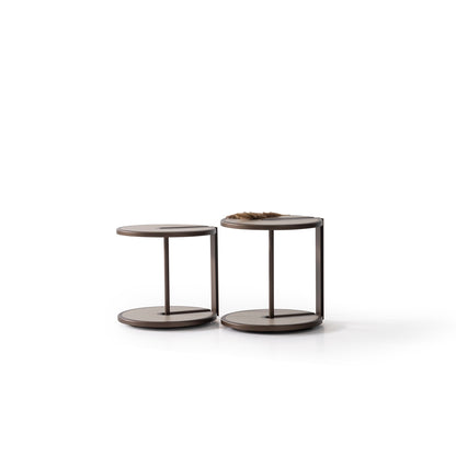 Couchtisch-Set Echtholzfurnier mit Metallbeinen – CT2402 – Ahié