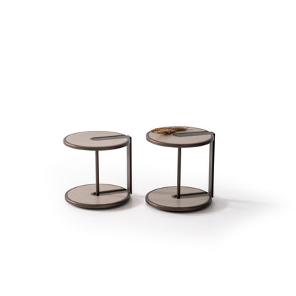 Couchtisch-Set Echtholzfurnier mit Metallbeinen – CT2402 – Ahié
