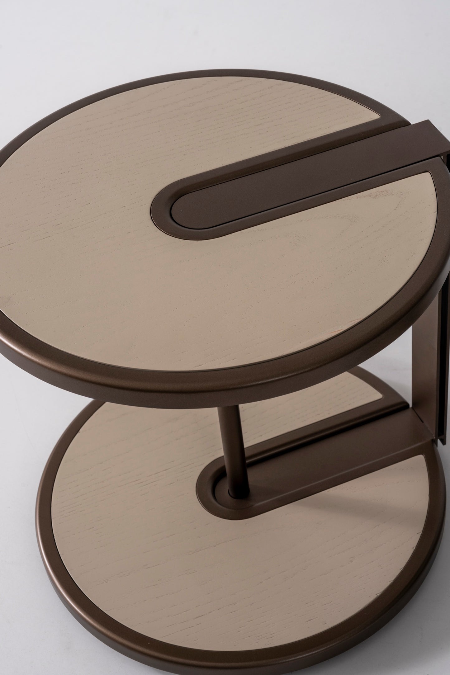 Couchtisch-Set Echtholzfurnier mit Metallbeinen – CT2402 – Ahié