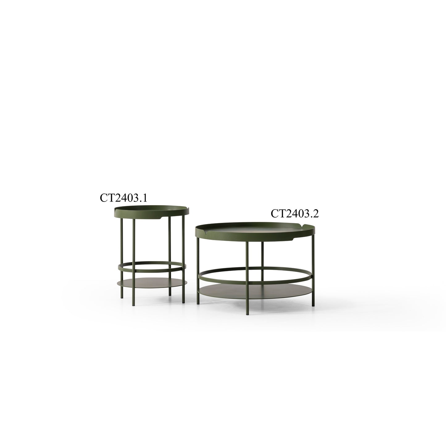 Couchtisch-Set pulverbeschichtetes Metall – CT2403 – Ahié
