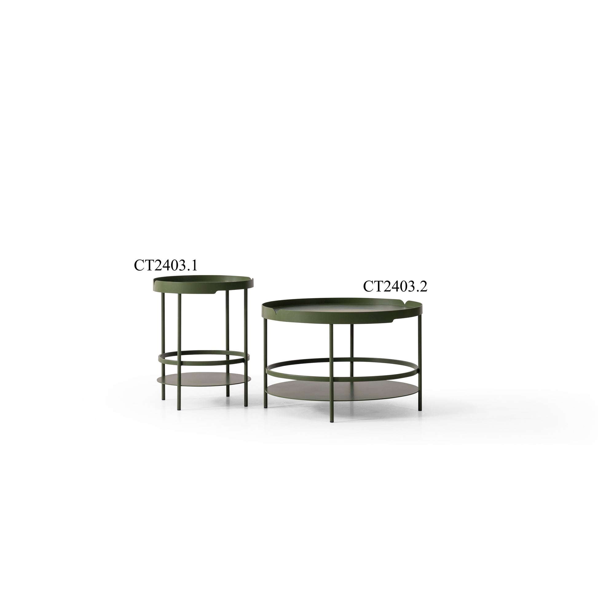 Couchtisch-Set pulverbeschichtetes Metall – CT2403 – Ahié