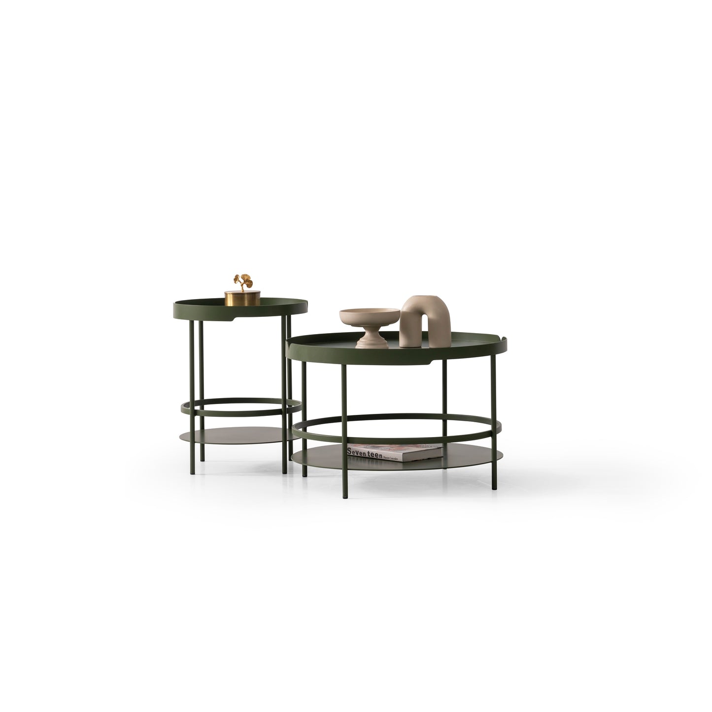 Couchtisch-Set pulverbeschichtetes Metall – CT2403 – Ahié