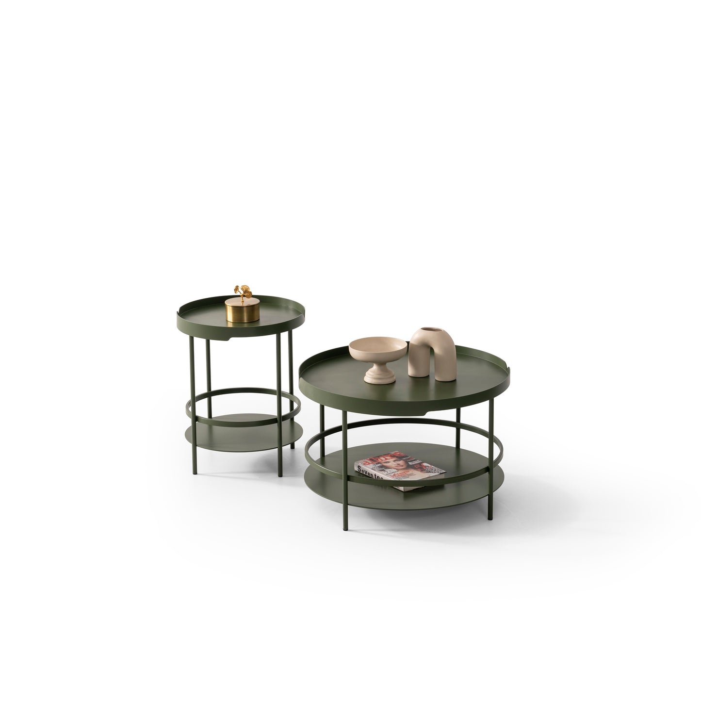 Couchtisch-Set pulverbeschichtetes Metall – CT2403 – Ahié