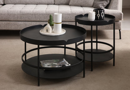 Couchtisch-Set pulverbeschichtetes Metall – CT2403 – Ahié