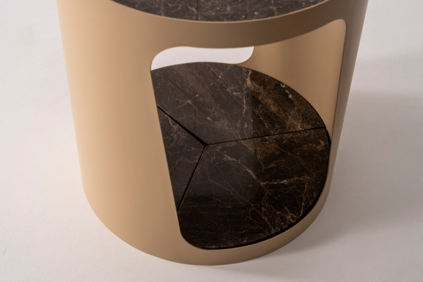 Couchtisch-Set Marmorplatte auf Metallbeinen – CT2406 – Ahié