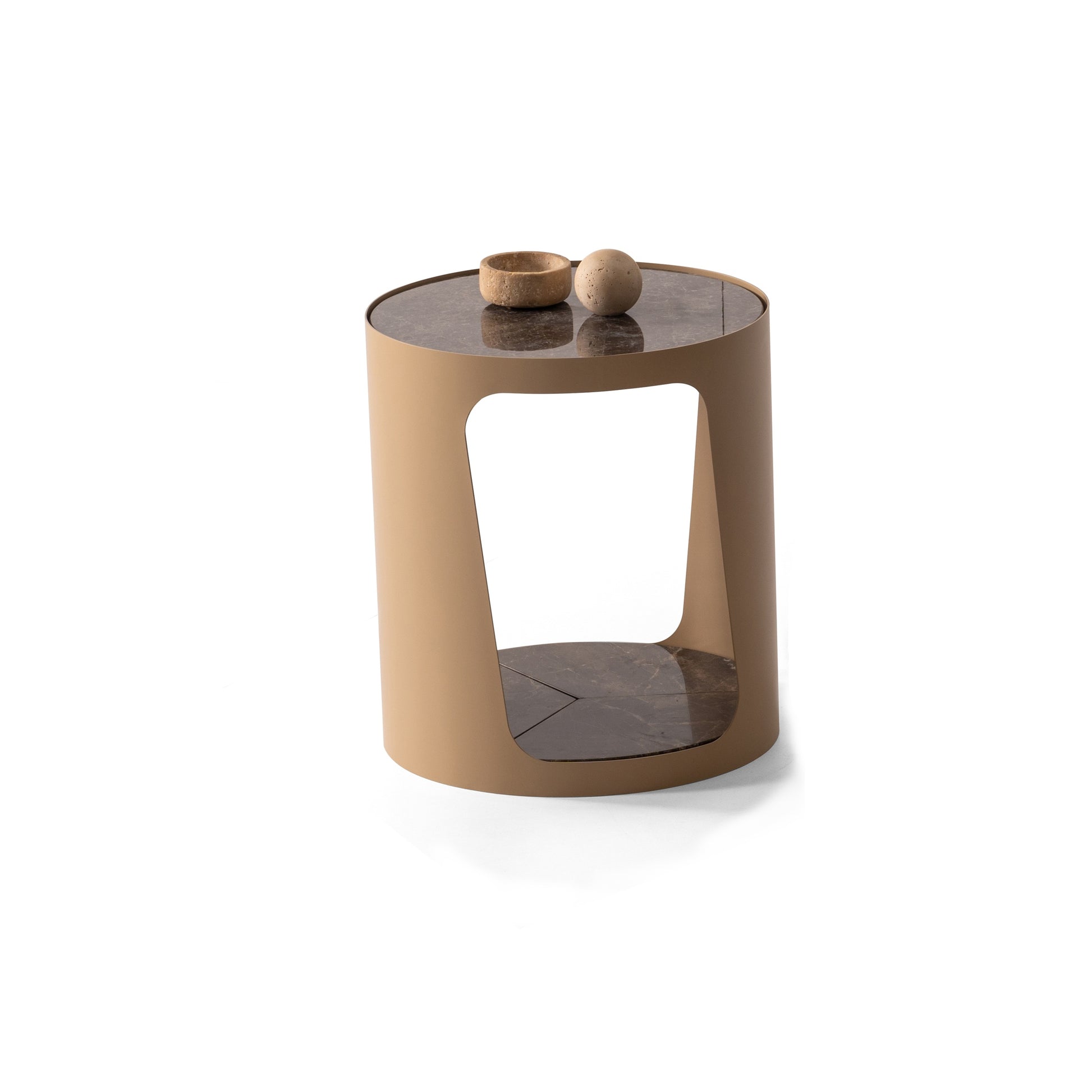 Couchtisch-Set Marmorplatte auf Metallbeinen – CT2406 – Ahié