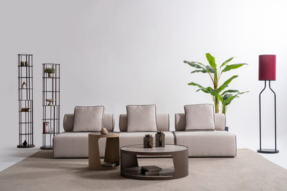 Couchtisch-Set Marmorplatte auf Metallbeinen – CT2406 – Ahié