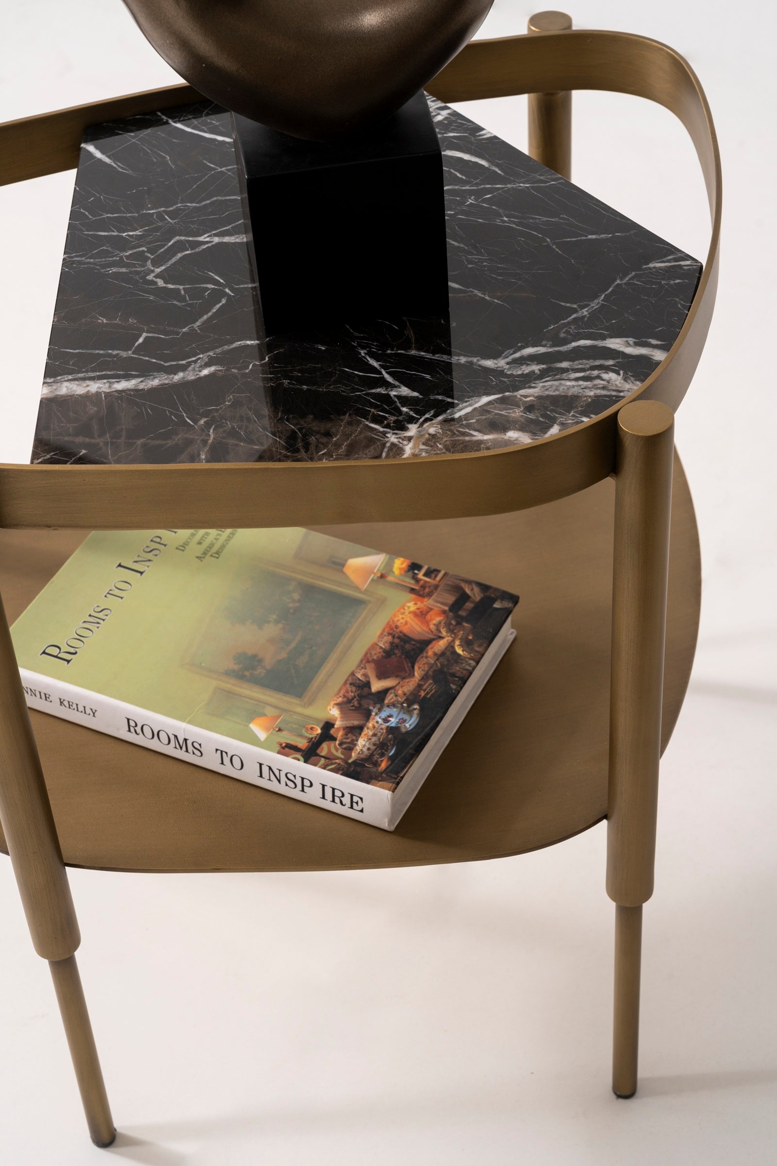 Couchtisch-Set Marmor und Glasplatte mit Messingoptik-Beinen – CT2409 – Ahié