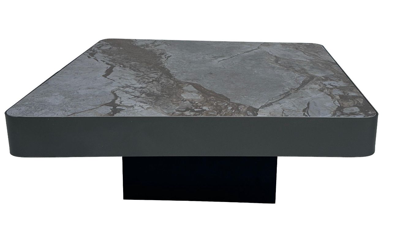 Couchtisch-Set Marmoroptik-Platte auf Messingoptik-Beinen – CT2412 – Ahié