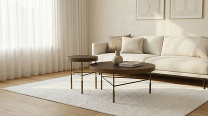 Couchtisch-Set Furnierplatte mit Metallbeinen – CT2416 – Ahié
