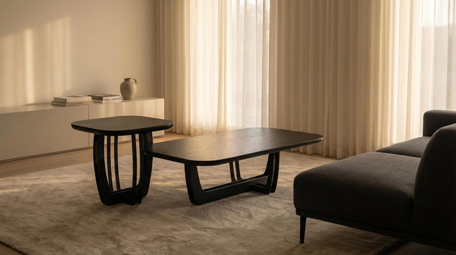 Couchtisch-Set Furnierkorpus zweiteilig gross und klein – CT2420 – Ahié