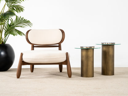 Couchtisch-Set Glasplatte Marmoroptik Messingoptik – CT2423 – Ahié