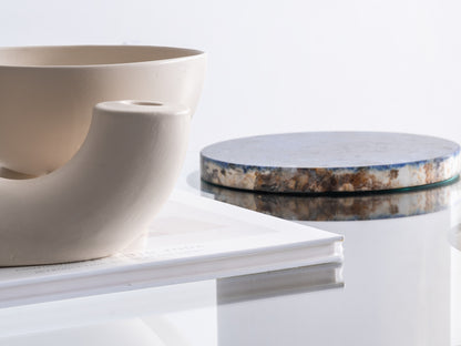 Couchtisch-Set Glasplatte Marmoroptik Messingoptik – CT2423 – Ahié