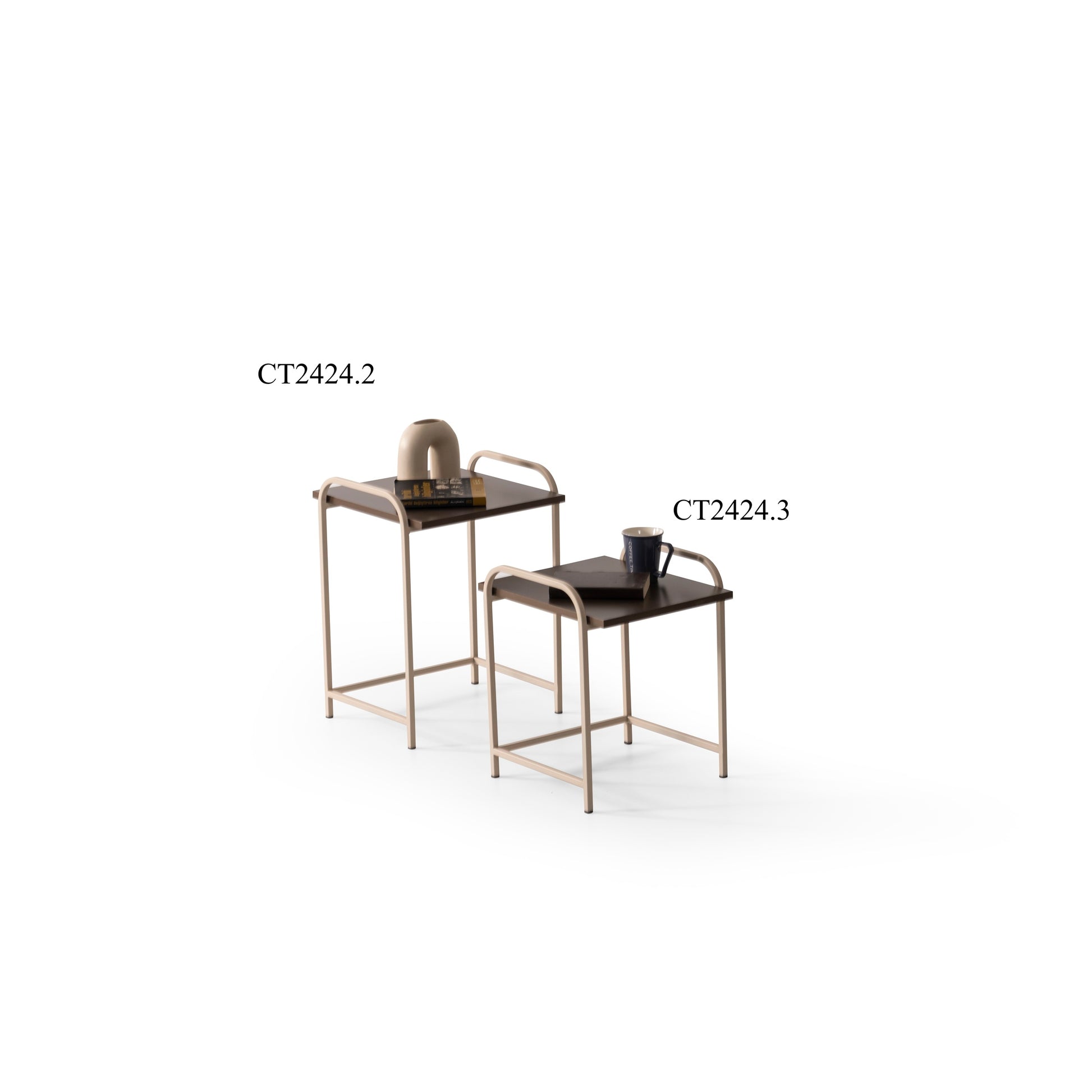 Couchtisch-Set Metall Messingoptik dreiteilig – CT2424 – Ahié