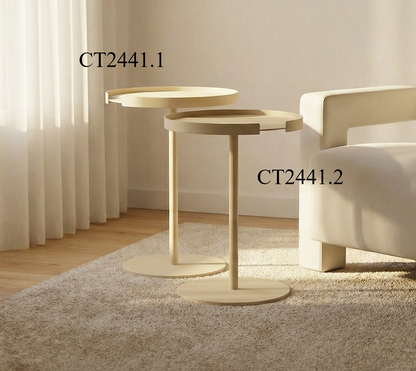 Beistelltisch-Paar Metall zylindrische Basis – CT2441 – Ahié