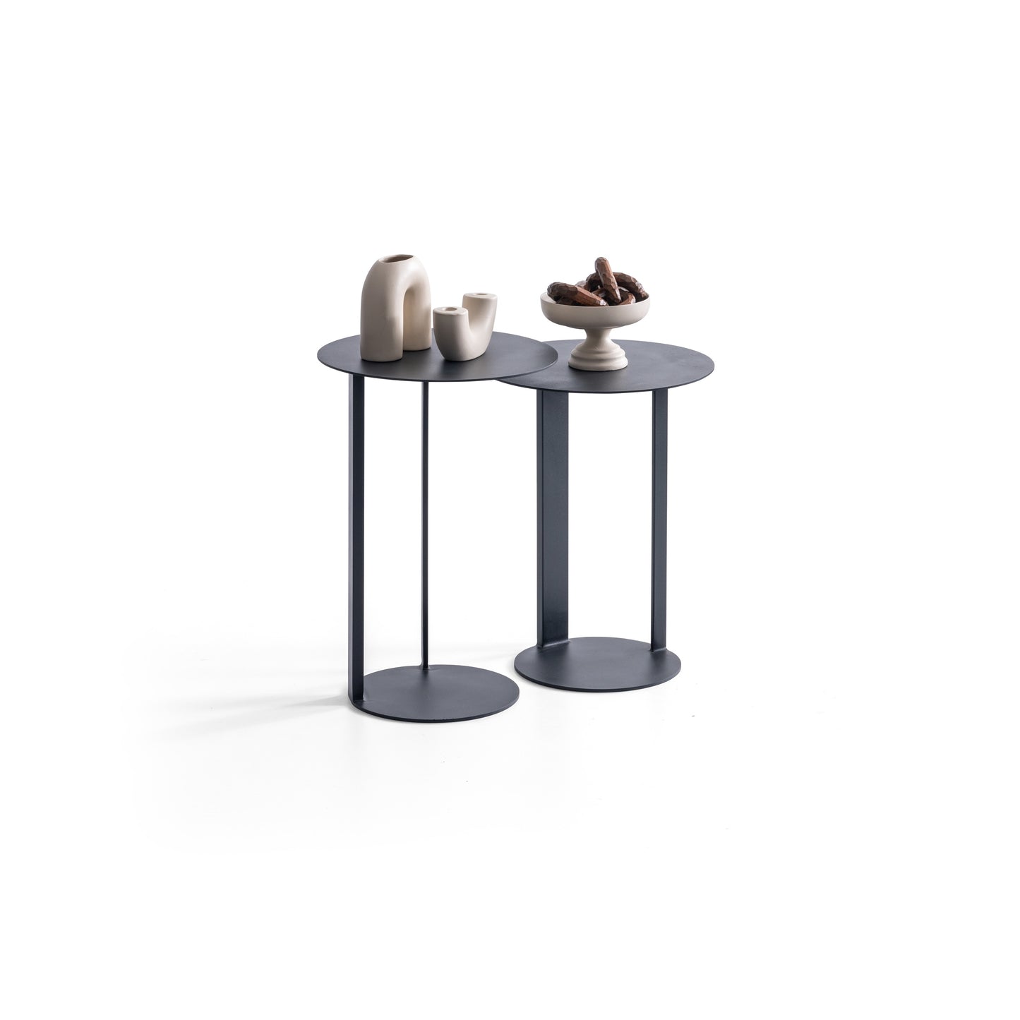 Beistelltisch-Set pulverbeschichtetes Metall zweiteilig – CT2442 – Ahié