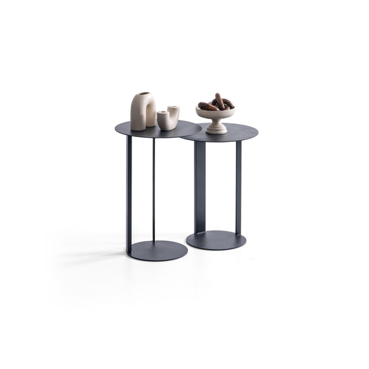 Beistelltisch-Set pulverbeschichtetes Metall zweiteilig – CT2442 – Ahié