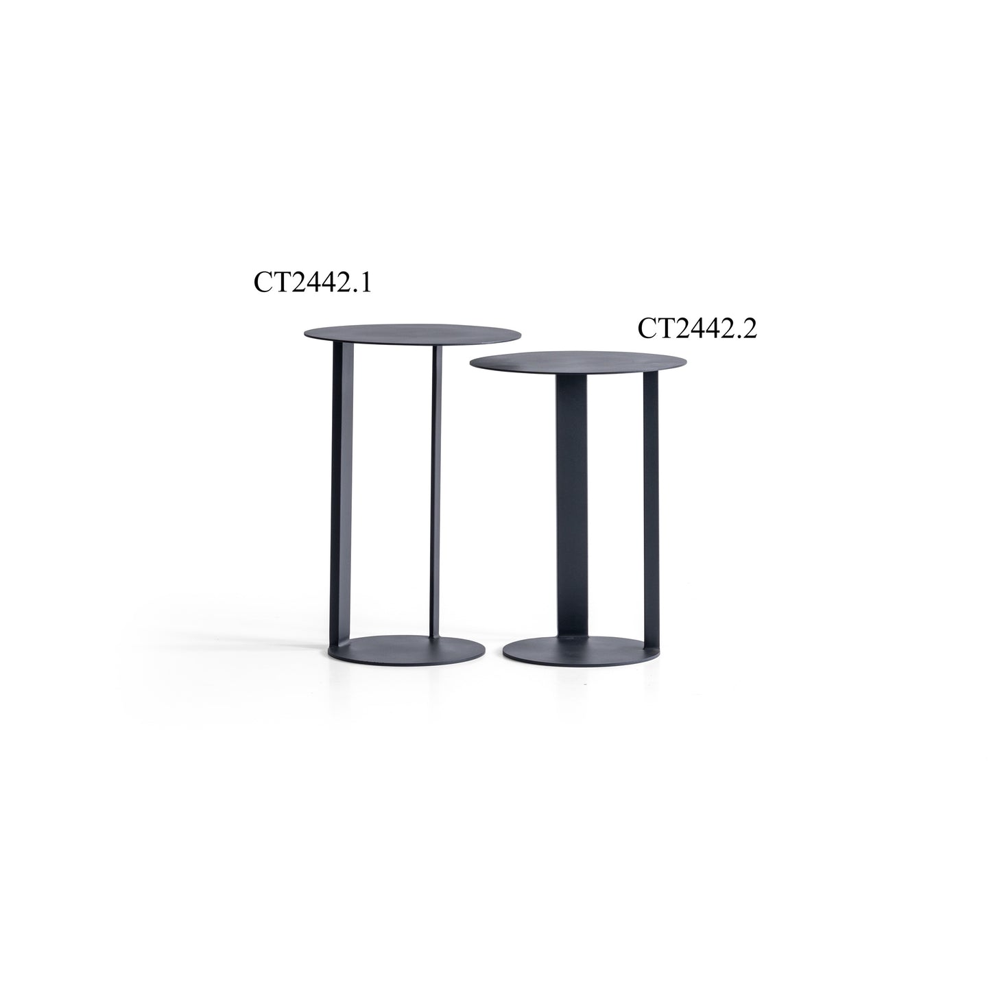 Beistelltisch-Set pulverbeschichtetes Metall zweiteilig – CT2442 – Ahié
